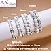 AD Beads Handmade Gemstone Stretch Elastic Bracelet Crystal Healing Reiki Nature's Beauty and Spiritual Essence Unisex (10mm, Howlite (Calmness for Sleep))