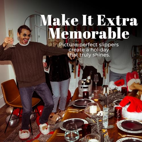 Dearfoams Unisex-Adult Ugly Sweater Closed Toe Scuff Slipper2