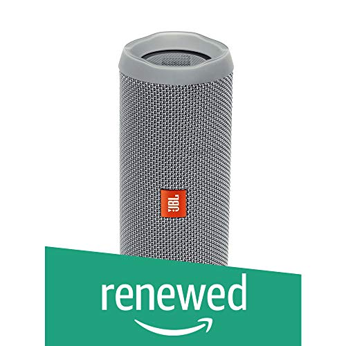 JBL FLIP 4 IPX7 Waterproof Wireless Portable Bluetooth Rechargeable USB Speaker (Gray) (Renewed)