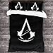 N \ A Assassin's Creed zestaw pościeli poszewka na kołdrę i poszewka na poduszkę 3-częściowy zestaw pościeli 200 cm x 180 cm