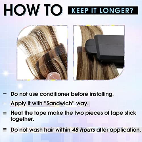 Hetto Tape in Extensions Capelli Mossi Veri Remy