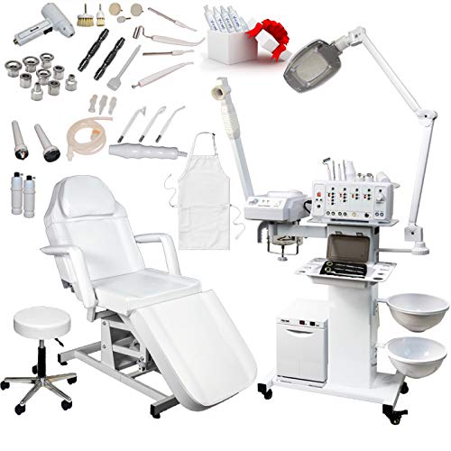 13 in 1 Multifunction Diamond Microdermabrasion Facial Machine Spa Beauty Equipment (w/Electric Height Adjustable Bed)