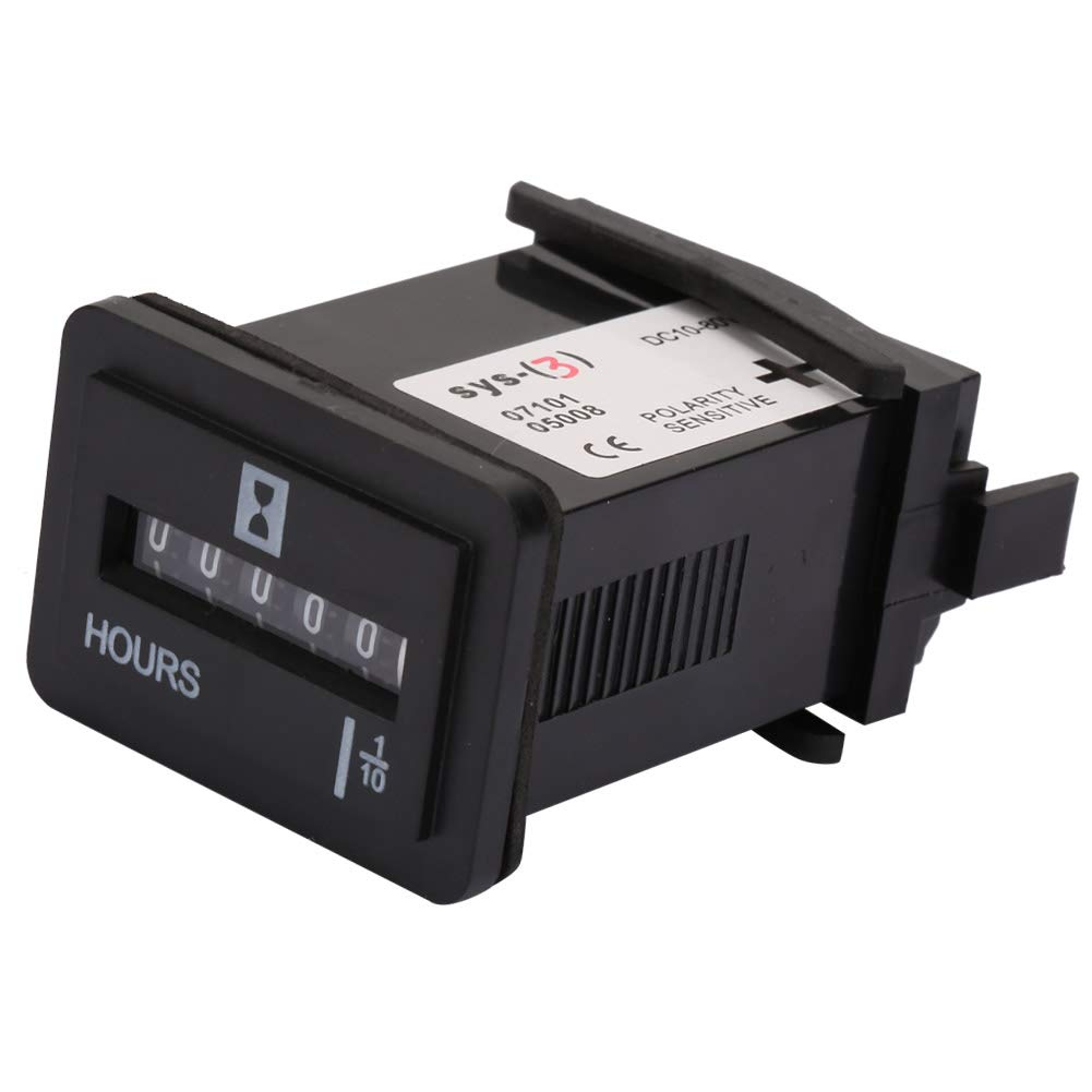 Contaore meccanico, 10-80V AC/DC 99999,9 ore di temporizzatore elettronico al quarzo per il conteggio del tempo del generatore di motori