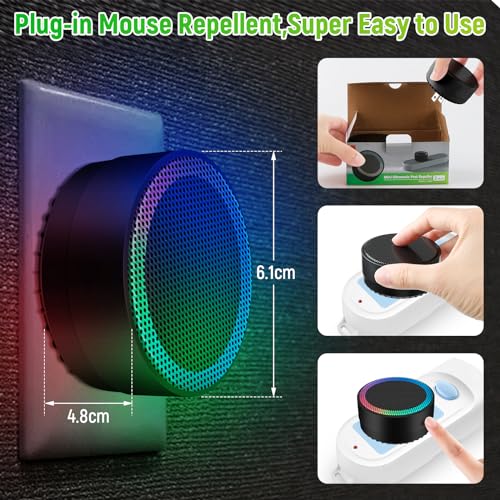 Image of Ultrasonic Pest Control Repellent, Insect Indoor Repellent Plug in, Mini Pest Control Device for House, Ultrasonic Repellent for Mouse, Rodent, Roach, Mice, Mosquito, Spider, Black-2 Pack