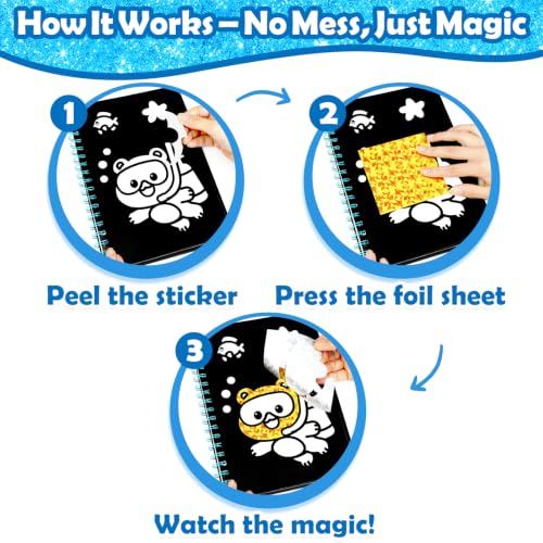 Image of FUNNYB&G Foil Art Craft Kit for Kids, Sparkly Birthday Gift Toy for Kids