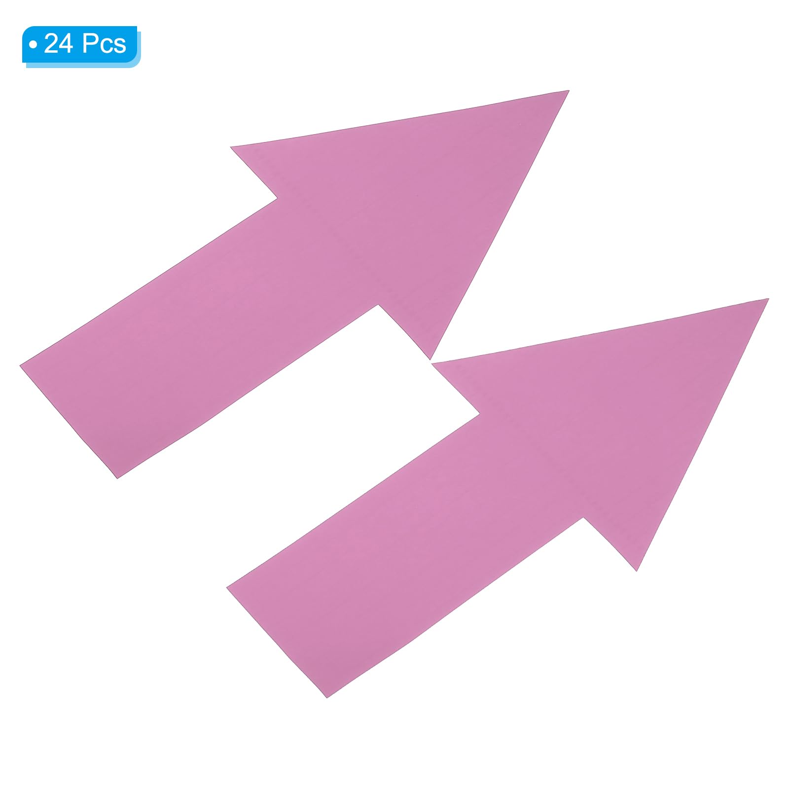 PATIKIL Directionnel Flèche Autocollant, 24 pcs 12" PVC Flèche Amovible Adhésif Autocollants pour Mur Sol Marquage, Rose