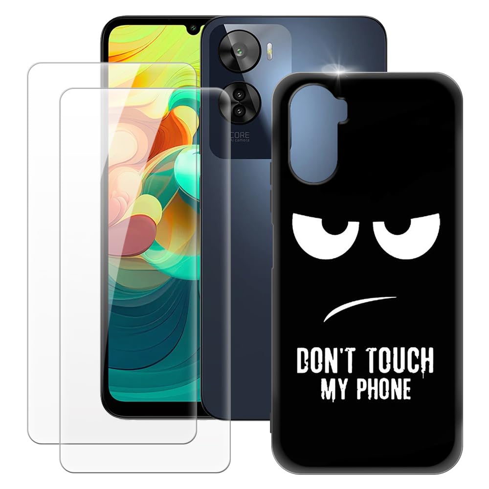 Lot De 2 Verres Trempés + Coque TPU Compatible Avec SPC Discovery