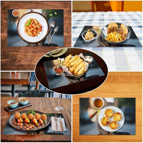 Sets de table marron tigré chic en PVC résistant à la chaleur - 6