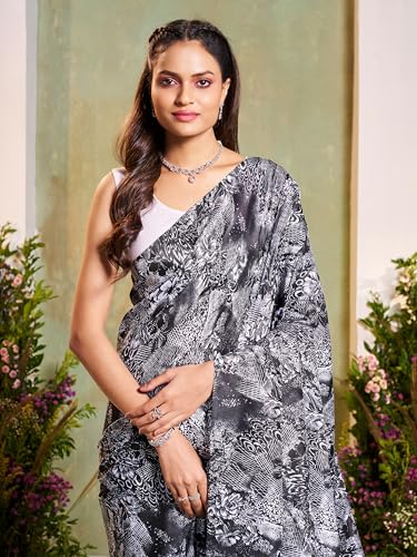 Image of Garden Vareli Art Silk Floral Print Saree