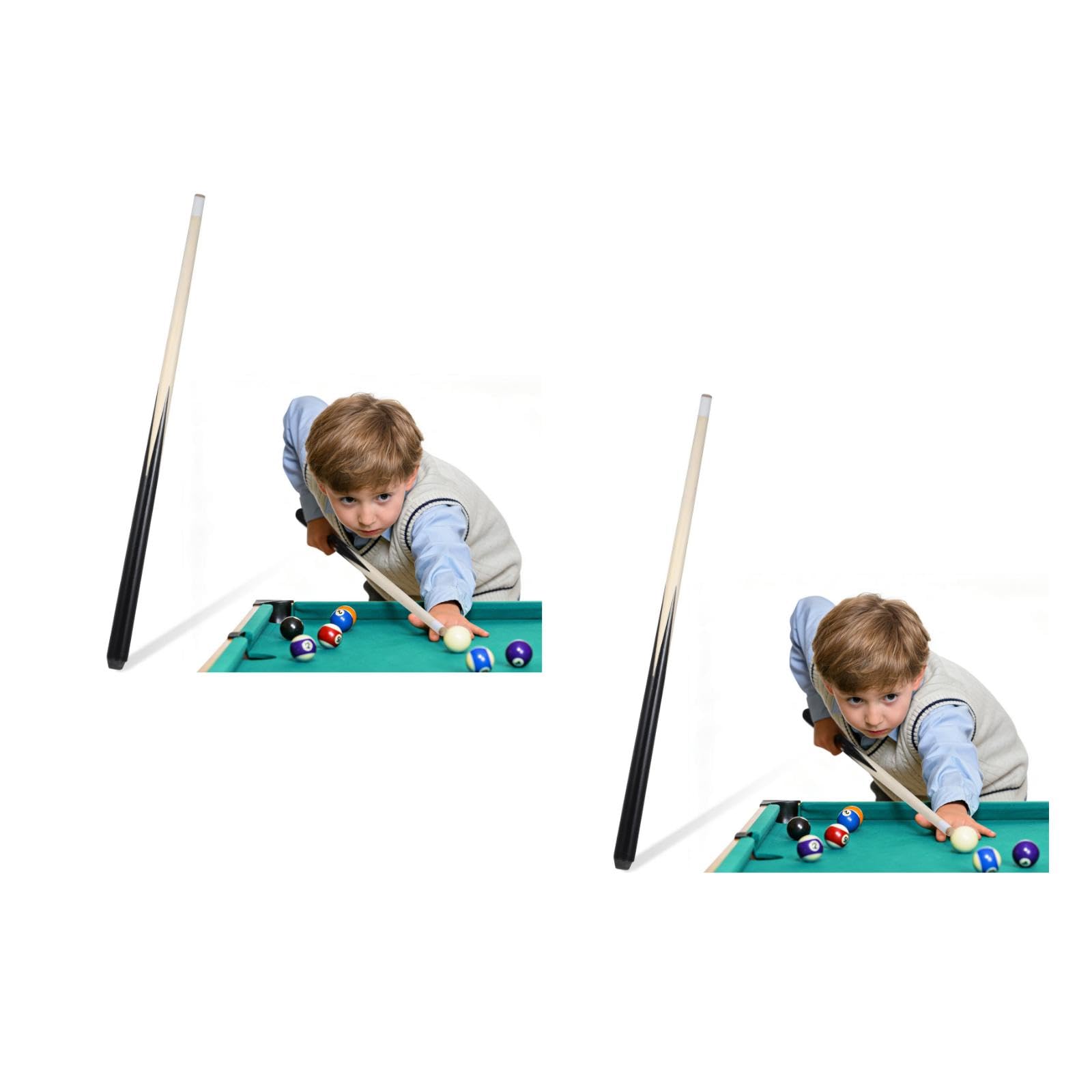 TOYANDONA Mini Pool Cue Stick for Kids: 18. 8 Inch Wooden Short Billiard Cue with Ergonomic Grip, Lightweight Pool Table Sticks- Perfect for Kids Boys And Girls Indoor & Outdoor Games (2)