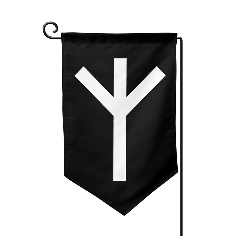 Amazon.com : Algiz Rune Garden Flag Double Sided Vertical