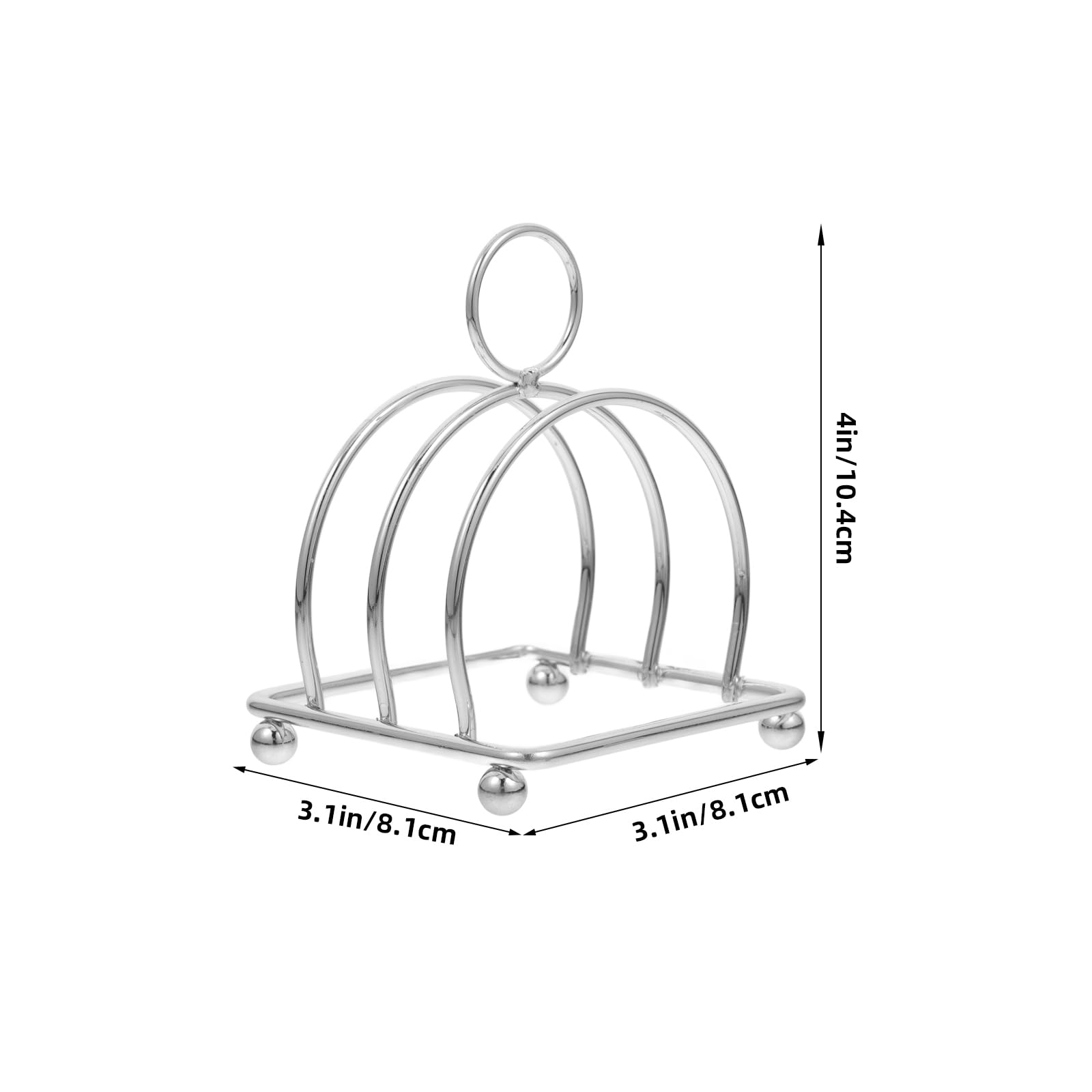 Amosfun Panera de acero inoxidable multifunción soporte para rebanadas de pan y organizador ahorra espacio 4 compartimentos 4,09 x 3,19 x 3,19 in para cocina, casa y libros