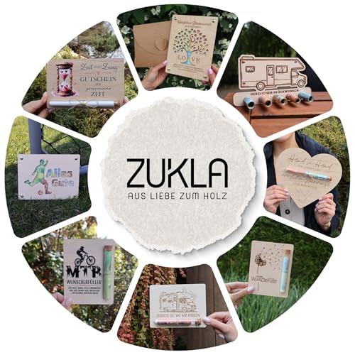 ZUKLA Verpackung für Geldgeschenke - 13 x 10 cm - mit Reagenzglas - Geschenke für Einzug - Einweihungsgeschenk Haus - Einzugsgeschenke Wohnung