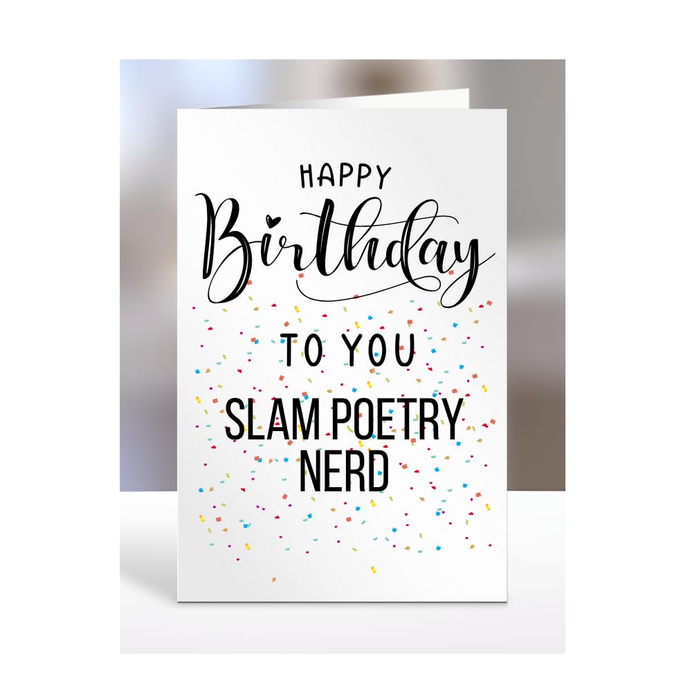 Happy Birthday To You Slam Poetry Nerd Card, Gifts for Men, Women, Presents for Man, Woman or Person, Greetings Card, Funny, Joke, Silly, Gag, A5-127b_62 โ image 1