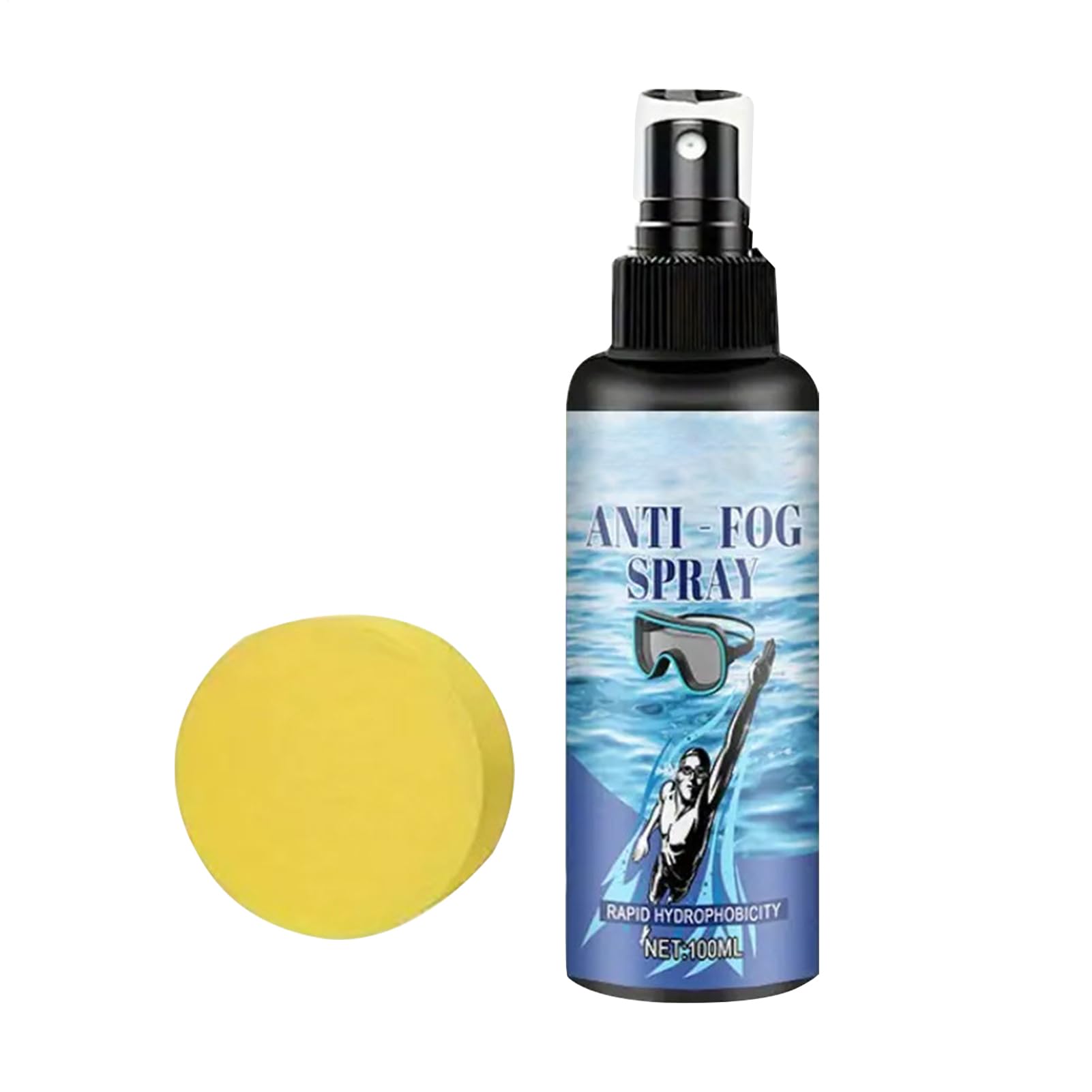 Spray Antiappannante per Occhialini da Nuoto | Soluzione Antifoschia per Occhiali Subacquei Trasparenti | Liquido Manutenzione 100ml per Allenamento Piscina Snorkeling attività Acquatiche