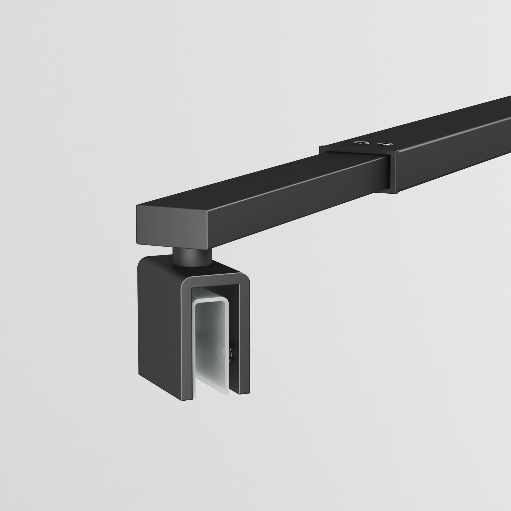 Barra estabilizadora fija telescópica ajustable 73-123 cm, utilizada para mampara de ducha, pared de cristal, barra estabilizadora transitable, grosor del cristal 8 mm - 10 mm, barra de soporte