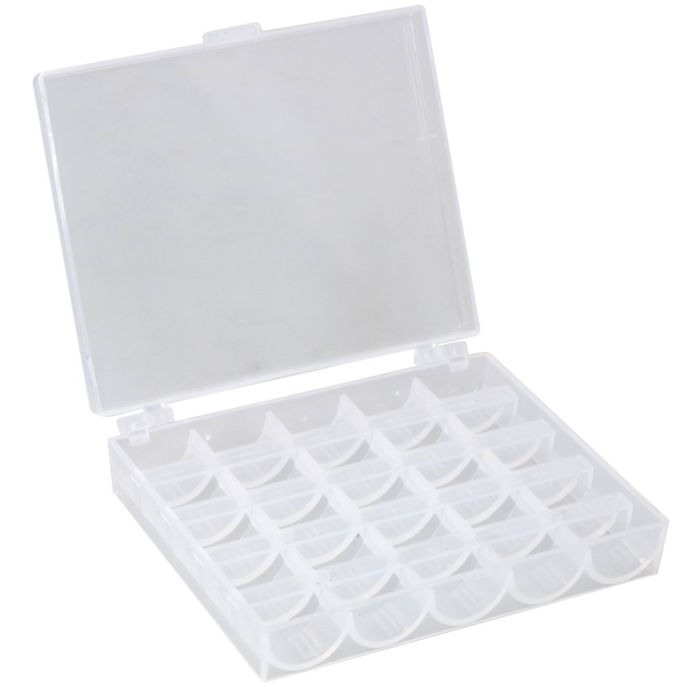 Trixes Transparent 25 Bobbins Spool Storage Case Box, Sewing Accessories, Homecraft, Sewing Case Box, Arts And Crafts, Bobbin Storage, Sewing, Bobbin Case