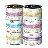 Dolina Noteci Premium Puppy Food for Small Breeds - Complete Wet Dog Food Variety Pack - Lamb Tripes, Rabbit Liver, Turkey Hearts & Chicken Gizzards - Grain-Free Natural Recipe - 6x 185g Cans