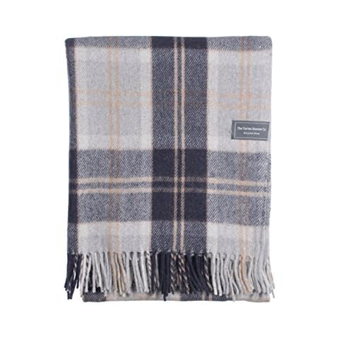 The Tartan Blanket Co. Recycled Wool Blanket Bannockbane Silver Tartan (59" x 75") Cover