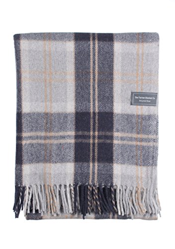 The Tartan Blanket Co. Recycled Wool Blanket Bannockbane Silver Tartan
