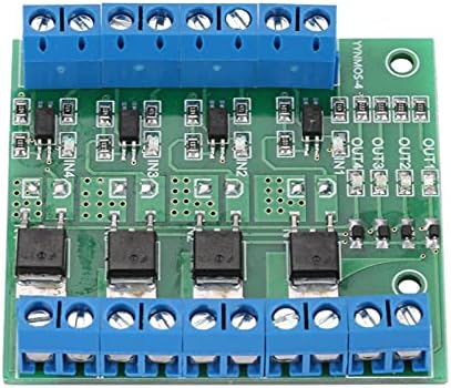 Mosfet Board,8 Chann,Yctze Mosfet Board,8 Chann PWM 4-Channel MOS FET Module PLC Amplifier Circuit Board Driver Module 3-20V to 3.7-27VDC 10A