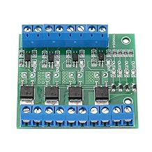 Mosfet Driver Board،PWM MOS FET Module، وحدة 4 قنوات PLC مكبر للصوت وحدة الدائرة، سهلة الاستخدام، سائق مجلس حياة طويلة 3-20 V 3.7-27 VDC 10 A الأسلاك السريعة مصباح الطاقة مستقرة التحكم الأجهزة العالية