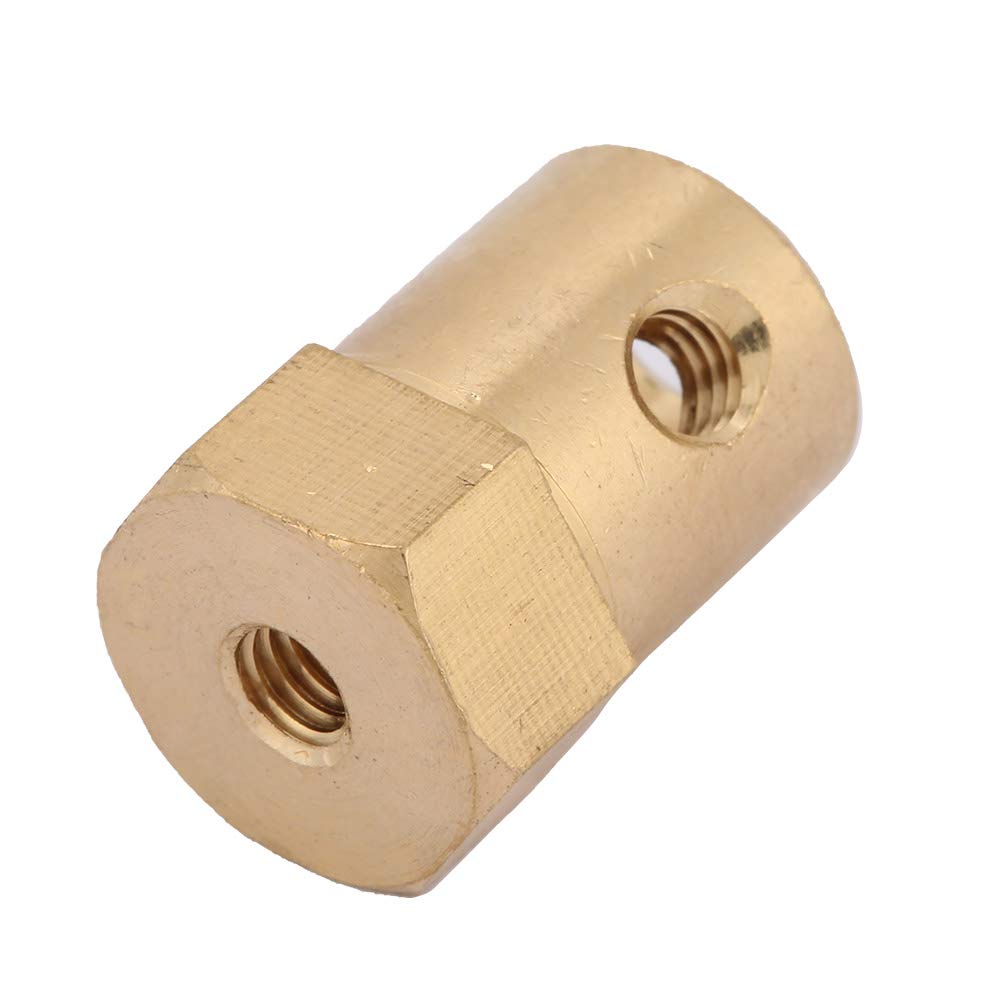 Coupleur Hexagonal, Connecteur d'arbre de Moteur en Laiton de qualité Supérieure, Coupleurs 4 Pièces pour Robots de Voitures Jouets, Diamètre Intérieur 3,17 Mm (Diamètre intérieur 5mm)