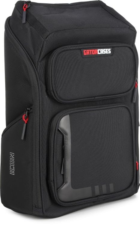 Gator Mochila da série ICON com exterior resistente às intempéries e dois compartimentos para laptop de 10,5 polegadas (G-ICON-BP)