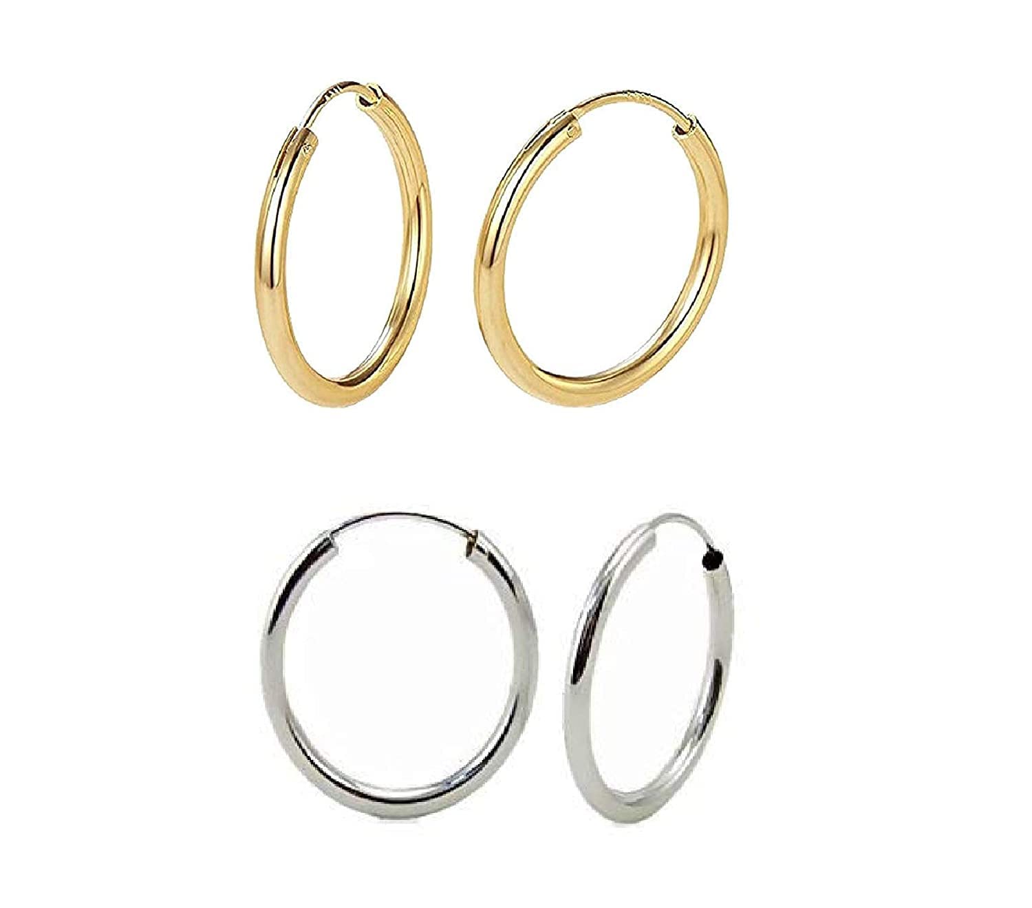 Nose Pin or Earring Silver and Golden Plated Nose Ring (Bali) Women and Girls-image-36