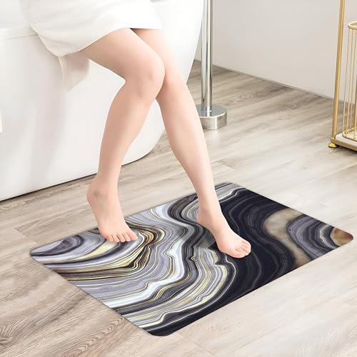 Image of AAZEEM Doormat, Quick-Drying Doormat Mats|Super Absorbent Living Room Floor Mat- Rubber Non-Slip Bottom|Easy to Clean Rugs|Doormats for Rooms|Rubber Door Mat|Oval|40x60cm|