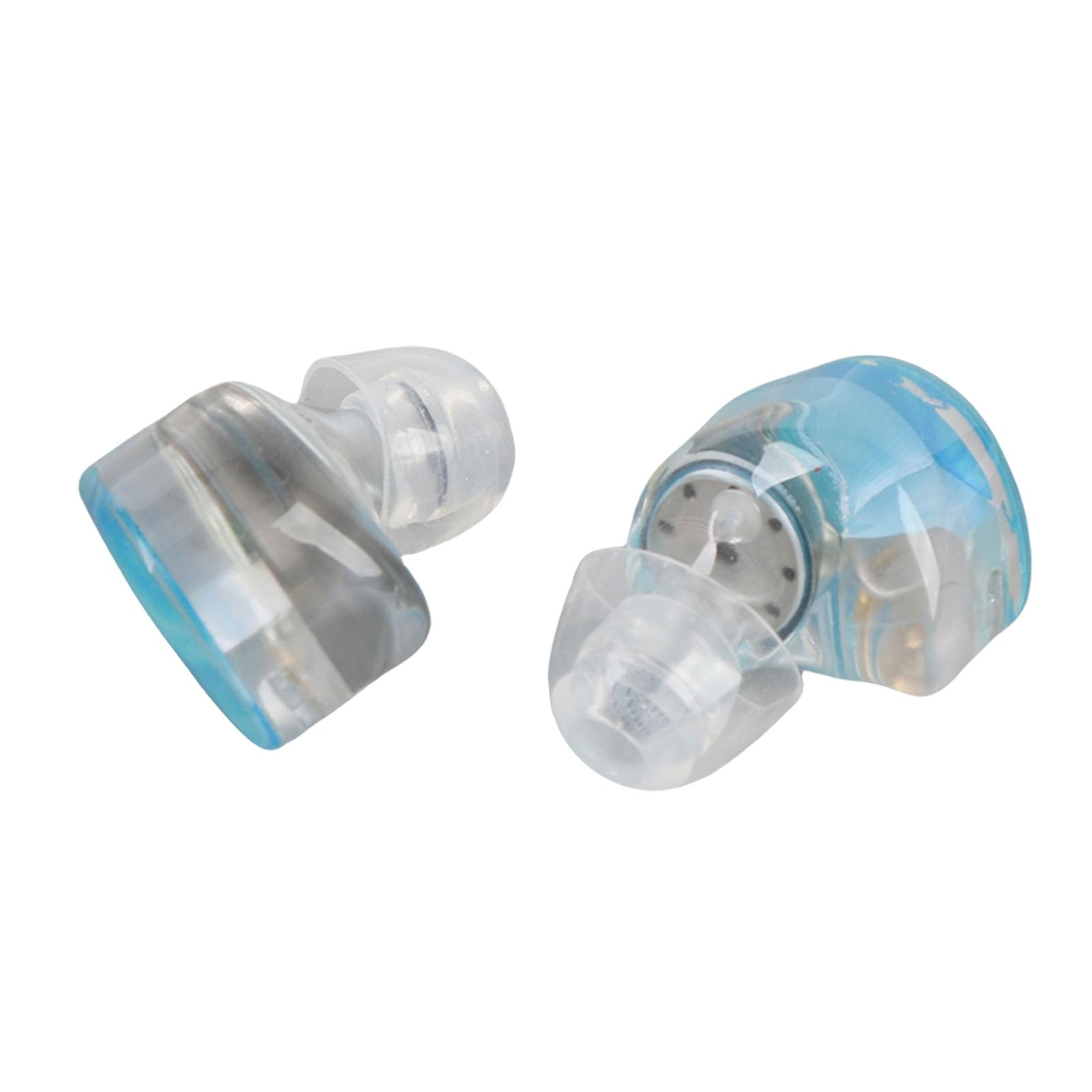 Nelle Cuffie per il Monitoraggio 'orecchio, Auricolari IEM, Auricolari Cablati Stereo HIFI con Cavo 2pin Staccabile, Annullamento del Rumore per Cantante Musicisti Gioco (azzurro)