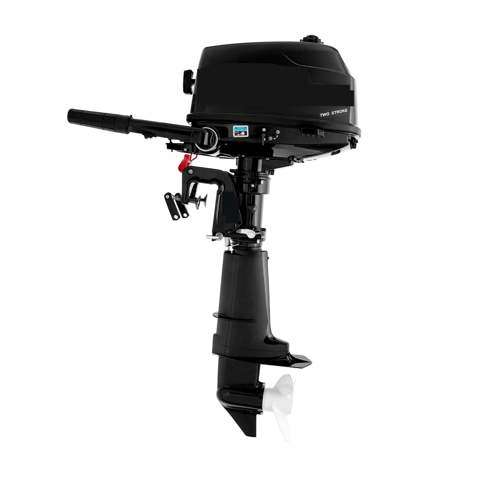 Motor fueraborda de 6HP, 2 tiempos, 102cc, motor barco refrigerado por agua eje corto