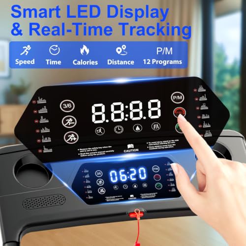 Image of Treadmills for Home with Incline Walking Pad Treadmill with Handle Bar