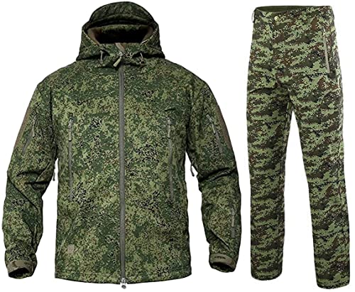 Chaqueta y pantalones tácticos Czen con diseño militar reforzado y camuflaje multicam premium