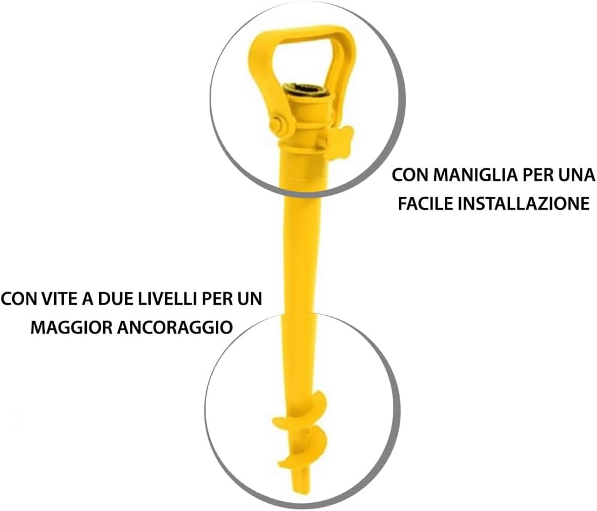 Picchetto Puntale in ABS per Ombrellone da Spiaggia 42 cm