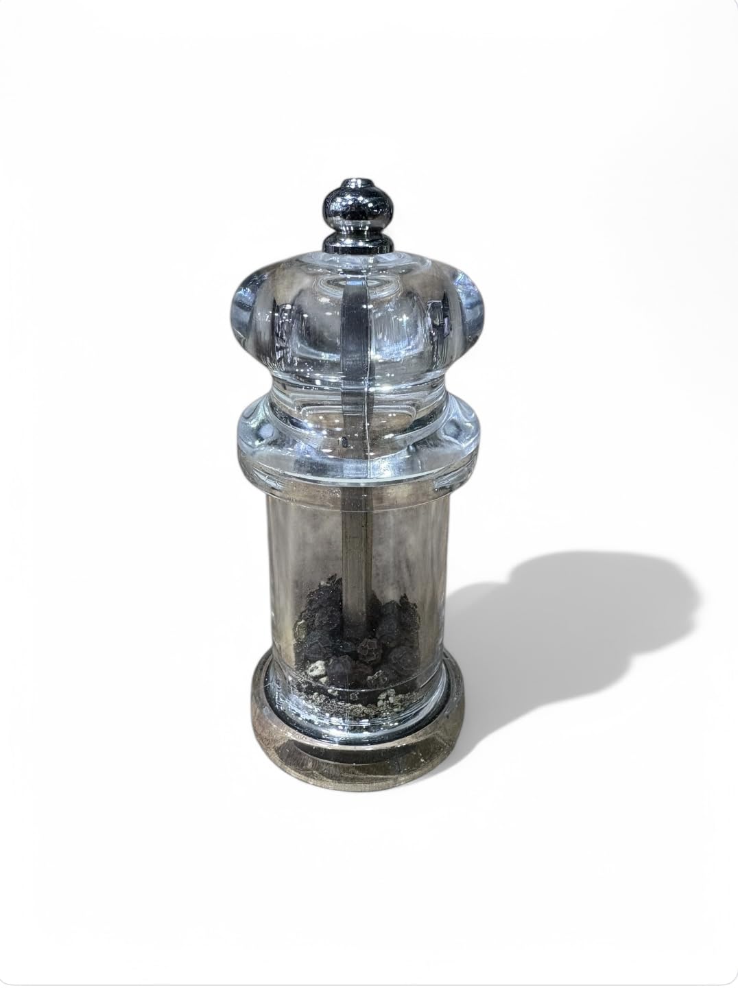 Acrylic Salt and Pepper Grinder Mill Small Size Squeeze Pepper Crusher Mills Grinder Salt Shaker Manual Spice Storage with Adjustable Coarseness-image-12