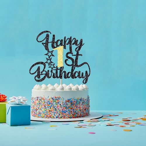 Image of Klionjor 1st Birthday Cake Topper - Happy Birthday Decoration, Party Decoration Gift Plug-in