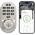 Kwikset Halo Wi-Fi Smart Lock, Keyless Entry Door Deadbolt, Geofence Auto-Unlock, Grade AAA Certified, No Hub Required Easy Install, Satin Nickel Lifetime Finish Warranty, Backlit Keypad