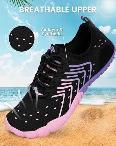 Image of Water Shoes for Women Men Quick-Dry Barefoot Shoes Breathable Aqua Socks for Swim Beach River Pool Lake Hiking Surfing Kayaking
