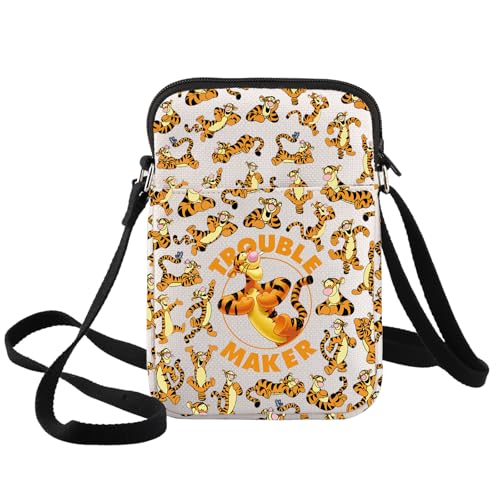 BWWKTOP Cartoon Tiger Crossbody Bag Fairy Tale Gift Trouble Maker Shoulder Bag Cartoon Merchandise