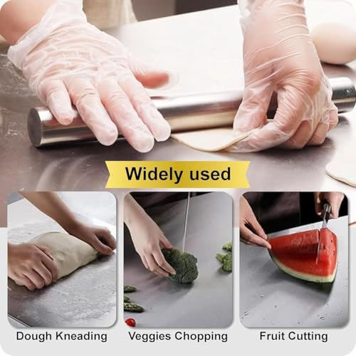 Image of TEKCOOL Large Countertop Stainless Steel Chopping Board for Kitchen,Fruit and Vegetable Cutting & Chopping Board (Size 41CM X 31CM)?