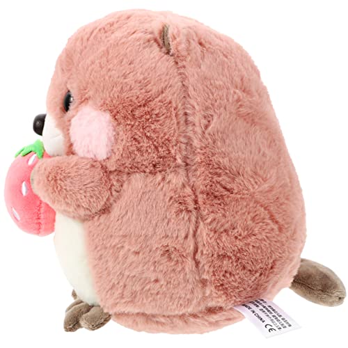 ERINGOGO Peluche Marmotte Douce Garçon Fille Confortable et Décoratif Coussin Animal Peluche Rose pour Filles et Garçons Cadeau Danniversaire Apaisant et...