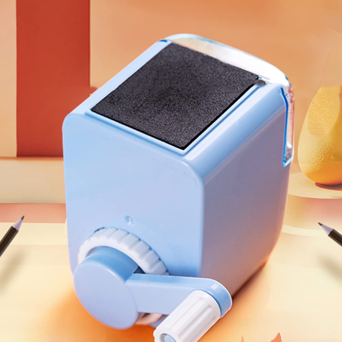 MRKU Stift in einfacher Form Automatische Stiftrolle Rutschfester Stift mit weichem Kissen Schülerwerkzeuge und Schulbedarf