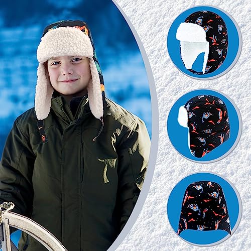 Image of BAVST Winter Trapper Hat for Boys Girls Waterproof Warm Baby Toddler Ushanka Fleece Beanie Hats for 6M-6T