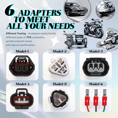 Image of Throttle Position Sensor Adjustment and Testing Tool with Rechargeable Battery, Includes All Adapters, 1 /10,000, Compatible with Performance Motorcycles, Car, or Other Vehicles with Adjustable 5V TPS