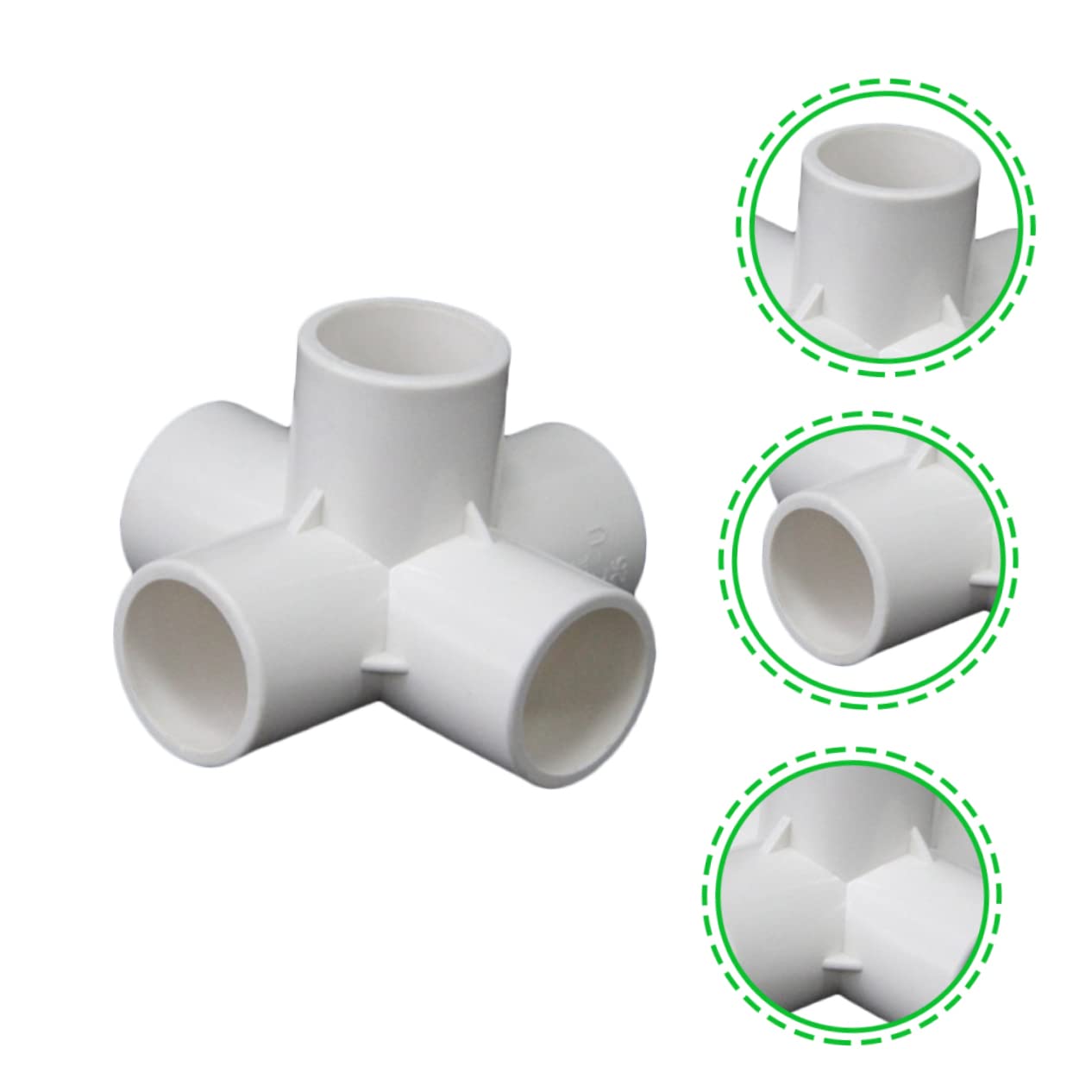 Homoyoyo 12pezzi Raccordi in Pvc Da Connettore Vie Per Mobili Raccordo Centrale Resistente Agli Urti Leggero e Facile Da Installare Per Irrigazione Agricola Sistemi Di Coltivazione e Applic