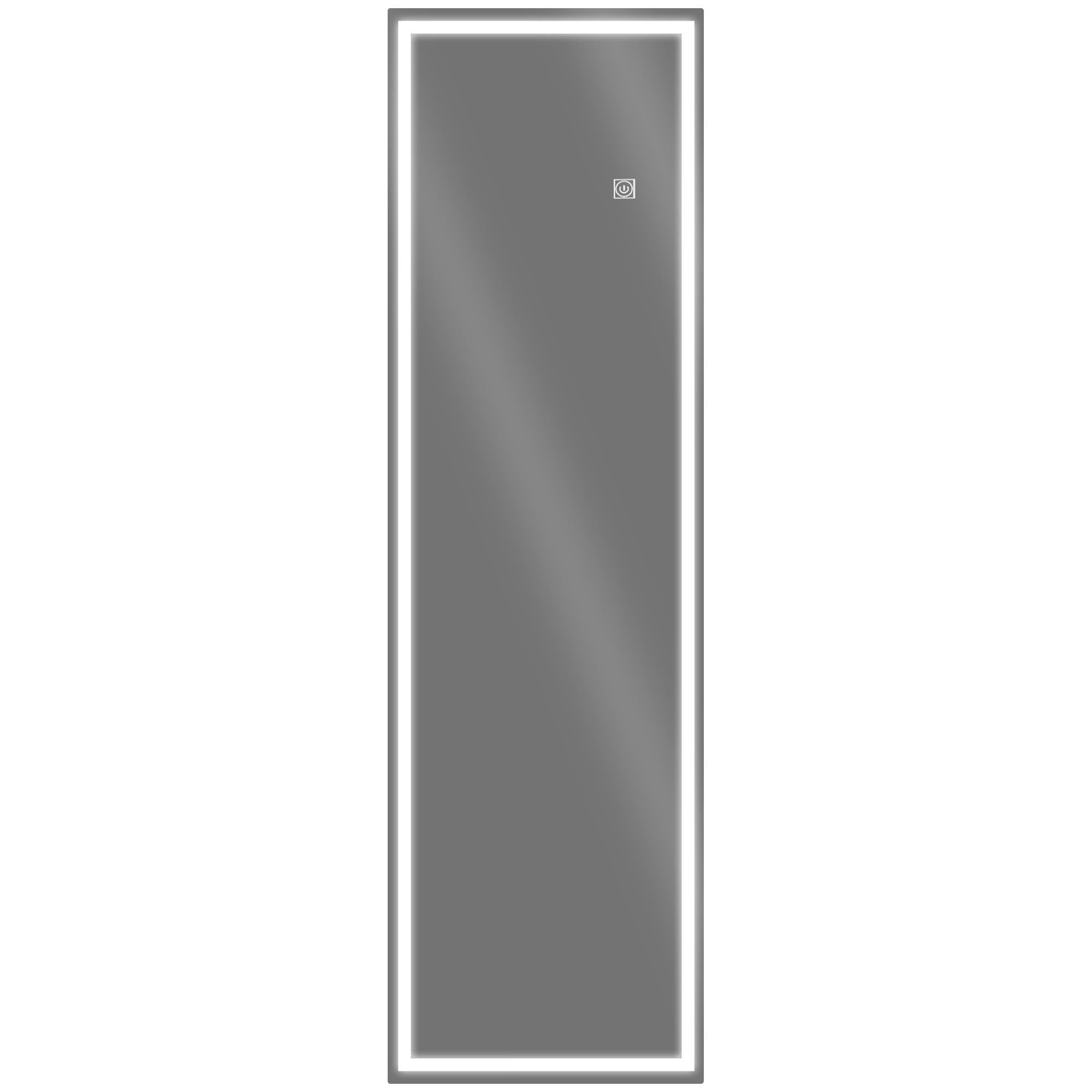 Espejo de Pared HOMCOM 120 x 40 cm Espejo de Cuerpo Entero con iluminación LED, 3 Barras de luz, Espejo Rectangular con Interruptor táctil, función Memoria para Dormitorio, baño