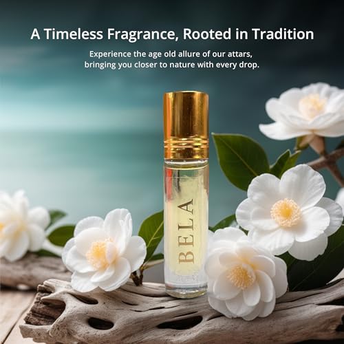Image of Tatha Premium Bela Attar Original| 100% Natural & Alcohol-Free Bela /Jasmine Perfume Attar for Women & Men Long Lasting| Stress-Relief, Romantic Scent| Ideal Gift |10ML Pack