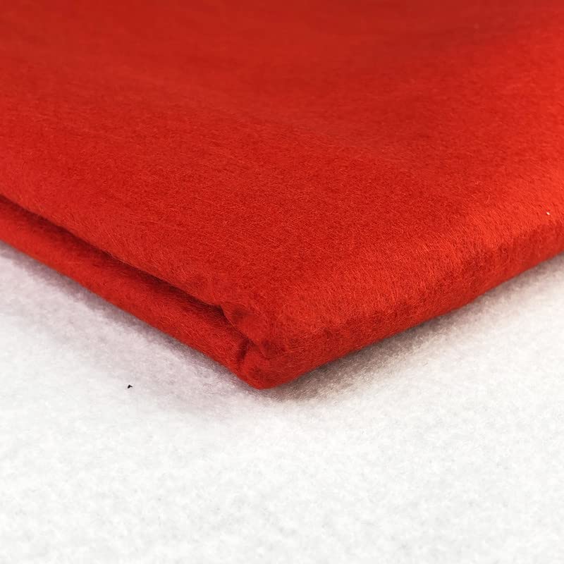 Acrylic Felt Fabric by the Metre - 60" (150cm) Extra Wide, 1mm Thick - Continuous Length Soft Crafting for Sewing, Applique, Decorations & Upholstery - Discount Fabrics LTD(Red,5) โ image 1