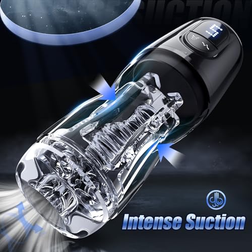 Image of EINSEO Male Masturbator with 5 Suction Modes, App Control & Vibration | 5 suction levels, 9 vibration patterns, app control, lcd display, transparent 3d sleeve, diamond grip, and usb-c charging